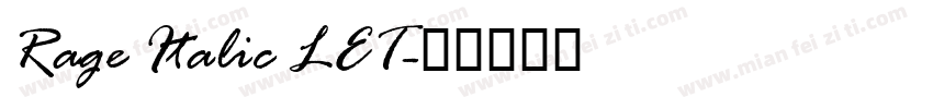 Rage Italic LET字体转换